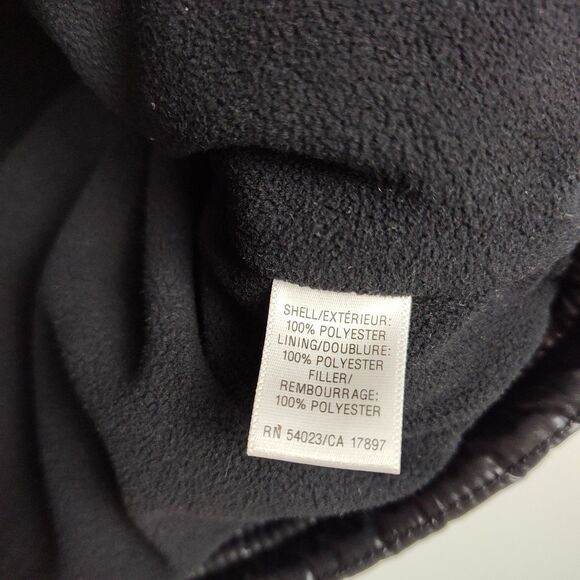 Old Navy Puffer Vest Women's Size M Shiny Black Insulated Full-Zip - Picture 7 of 8